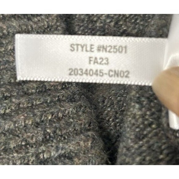 Madewell Womens XL Gray  Knit Wool Blend Oversized Boxy  V Neck Soft Sweater - Picture 10 of 10